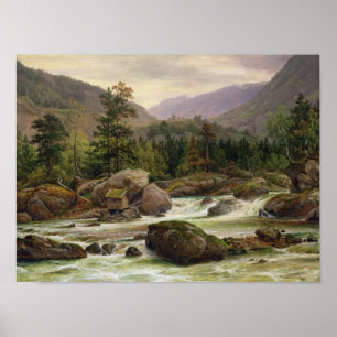 Poster Cachoeira norueguesa, 1840
