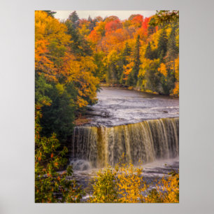 Poster Cachoeira Superior com Cores de Outono