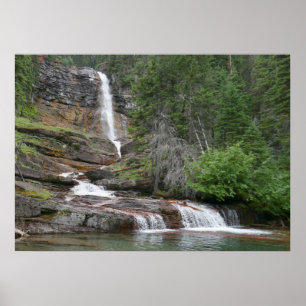 Poster Cachoeira Virginia II no Parque Nacional Glacier
