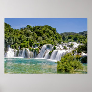 Pôster Cachoeiras do parque nacional de Krka em Croatia