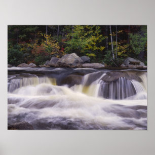 Poster Cachoeiras, Kancamagus Highway, Branco