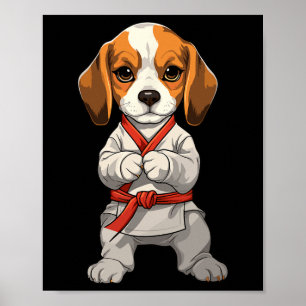 Poster Cachorato Adorável Com Aparência Determinada