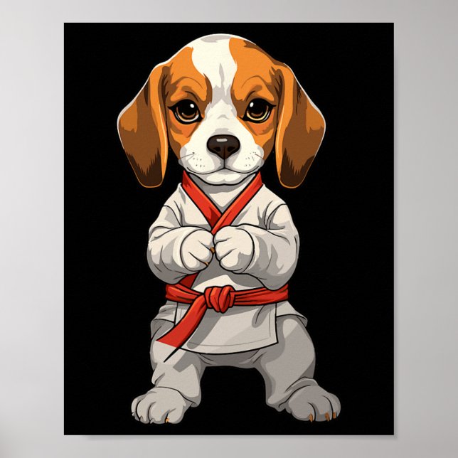 Poster Cachorato Adorável Com Aparência Determinada (Frente)