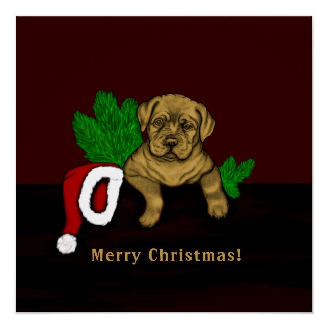 Pôster Cachorrinho de Natal (Frente)