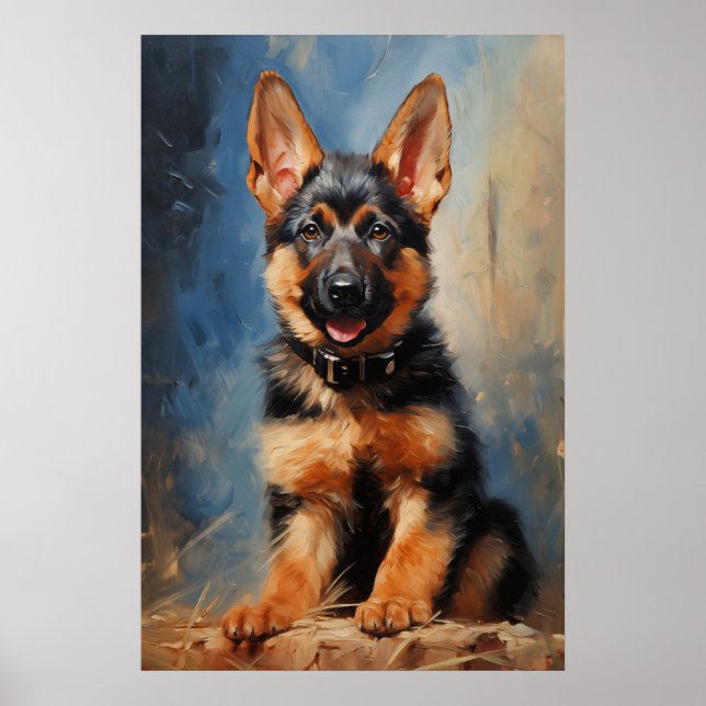 Poster cachorrinho german shepherd (Frente)