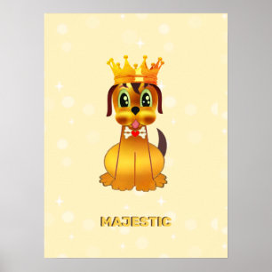 Poster Cachorrinho Real Fofo Cartoon