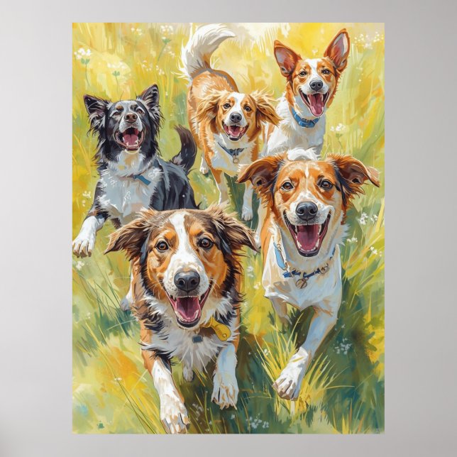 Poster Cachorrinhos Felizes  (Frente)