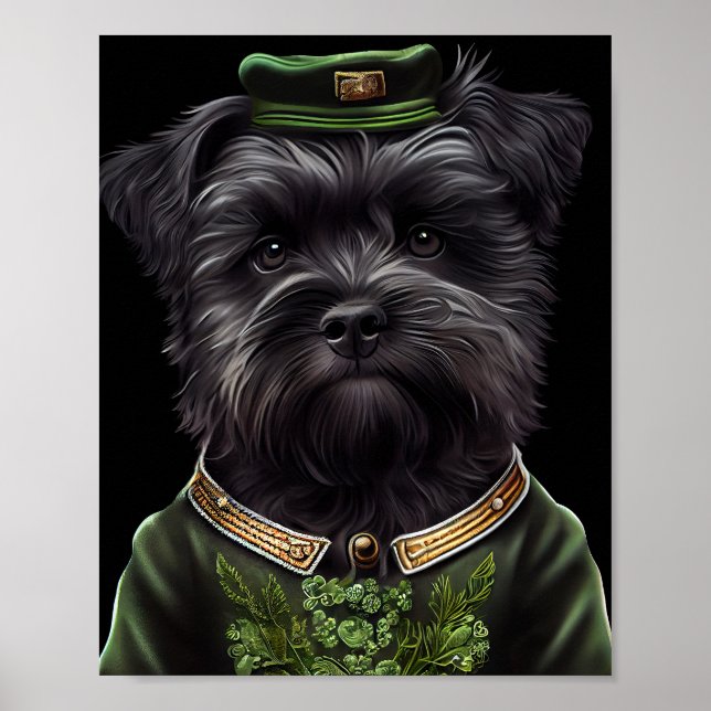 Poster Cachorro affenpinscher na Rua. (Frente)