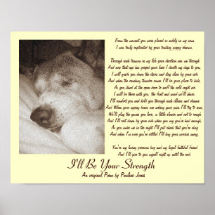 Poster Cachorro Akita velhinho fofo adicione sua própria 