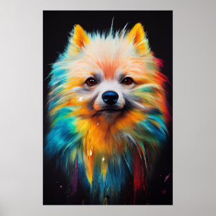 Poster Cachorro alemão Spitz Pet Cute Adorável Animal