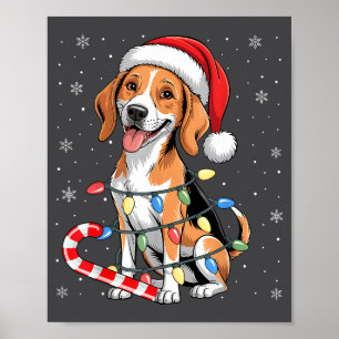 Poster Cachorro American Foxhound Natal Feio Cana de Açúc