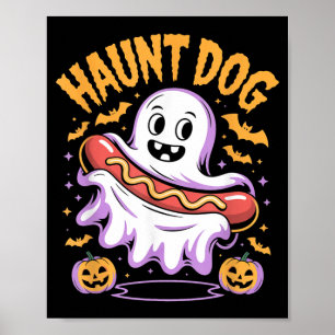 Poster Cachorro Assombrado Fantasma Engraçado Hotdog Hall