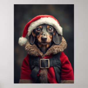 Poster Cachorro auxiliar mais pequeno dos papais noeis