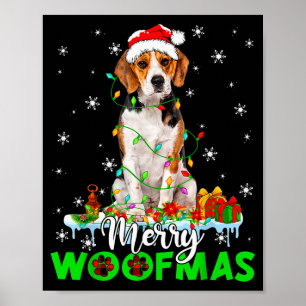 Poster Cachorro Beagle Alegre Woofmas Luzes Divertidas de