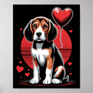 Poster Cachorro Beagle Dia dos Namorados Dono de Cachorro