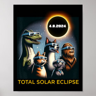 Poster Cachorro Bigfoot Eclipse Gles Total Eclipse Solar