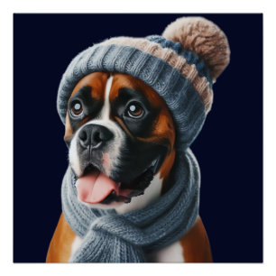 Pôster Cachorro Boxer Narizes Frios, Abraços Quentes