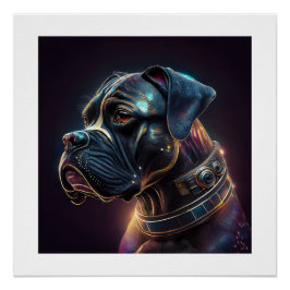 Pôster Cachorro Boxer Steampunk