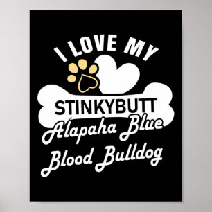 Poster Cachorro Buldogue Azul - Alapaha Blue Blood Bulldo