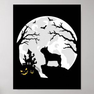 Poster Cachorro-Cachorro Na Lua Halloween Homens Vêm