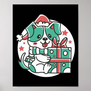 Poster Cachorro Cachorro Papai Noel - Feliz Natal