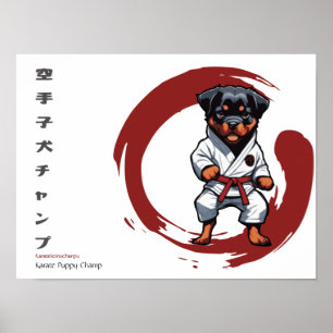 Poster Cachorro Campeão de Karate