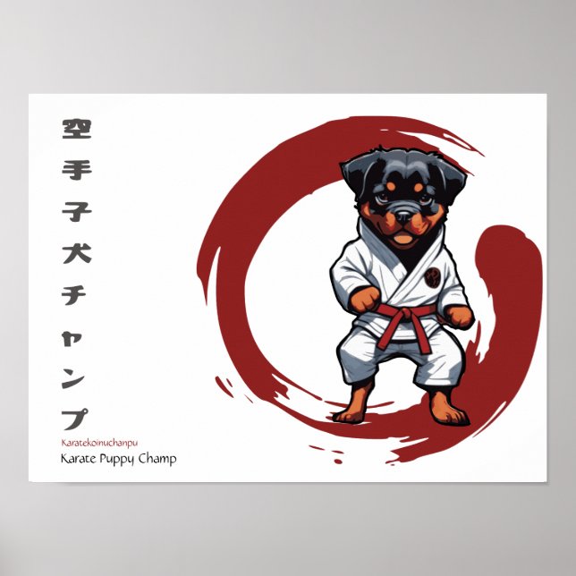 Poster Cachorro Campeão de Karate (Frente)