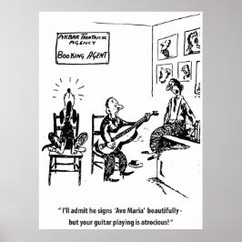 Poster Cachorro Cantando, Humorístico vintage