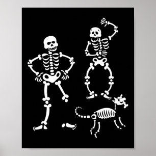 Poster Cachorro Caveira Esqueleto Correndo Fantasia de Ha