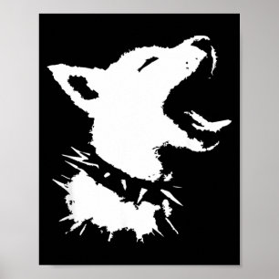 Poster Cachorro Caveira Punk Y2k Fofo Cachorrinho Sinistr