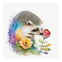 Cachorro cheirando rosa vermelha