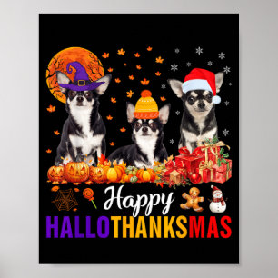Poster Cachorro Chihuahua Uni-S Kids Halloween Dia de Açã