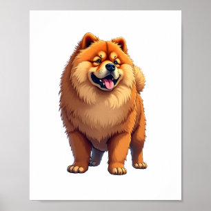 Poster Cachorro Chinês Cachorro Chow Raça para Chow Chow 