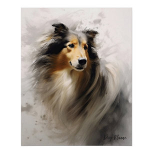Pôster Cachorro Collie no vento 001 - Yacobsen Derosa