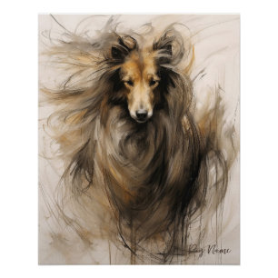 Pôster Cachorro Collie no vento 004 - Yacobsen Derosa