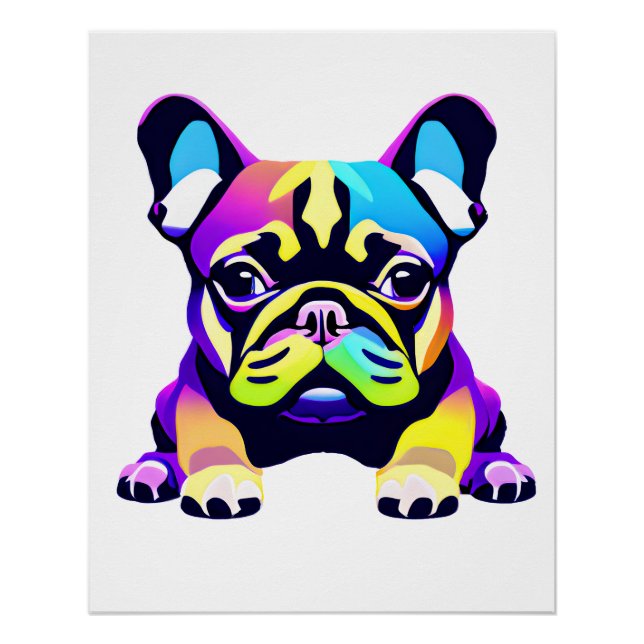 Pôster Cachorro Colorido (Frente)