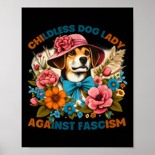 Poster Cachorro Contra o Fascismo Votando Proprietários d