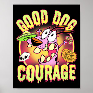 Poster Cachorro Corajoso Dia das Bruxas Bom Cachorro