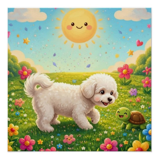 Pôster Cachorro Curioso (Frente)