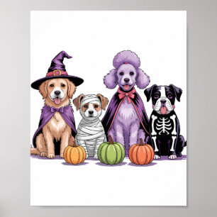Poster Cachorro da Equipe de Halloween