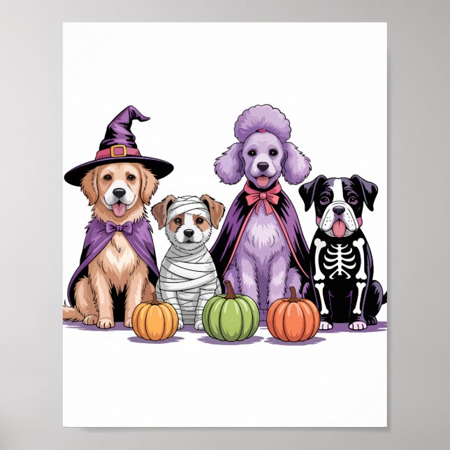 Poster Cachorro da Equipe de Halloween (Frente)