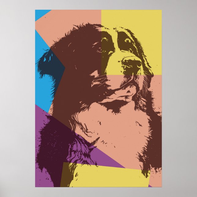 Poster Cachorro da Montanha Bernese (Frente)