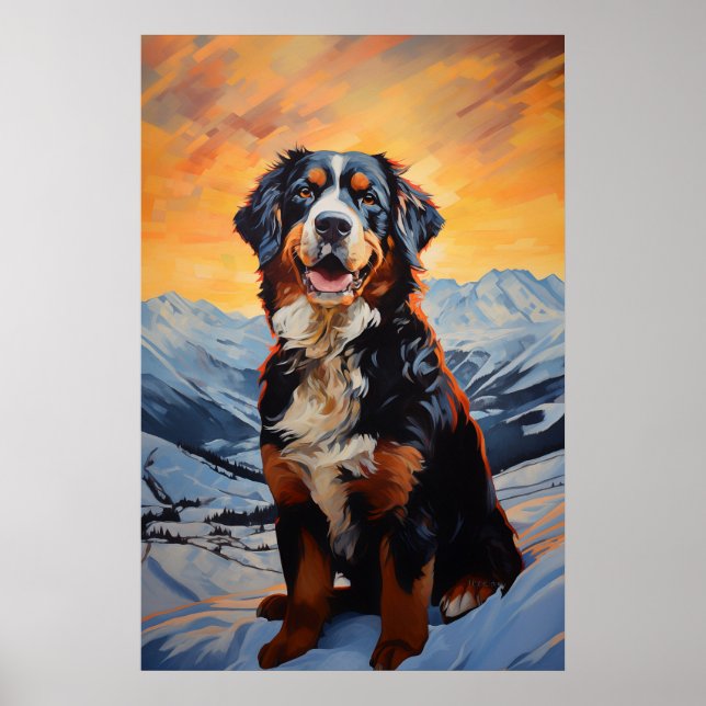 Poster Cachorro da Montanha Bernese (Frente)