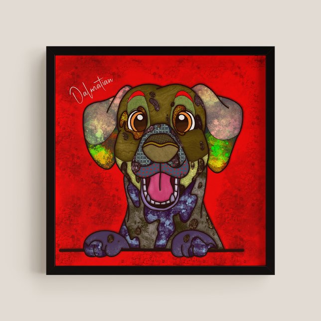 Poster Cachorro Dalmaciano pintado à mão (Criador carregado)
