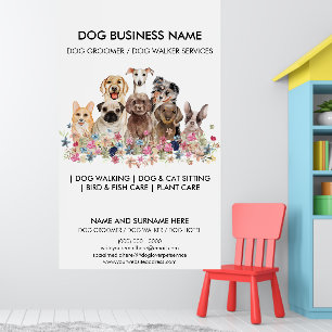 Poster Cachorro de animais de estimação Canine walker bus