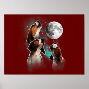 Poster Cachorro De Beagle Engraçado / Gado De Beagle Na L