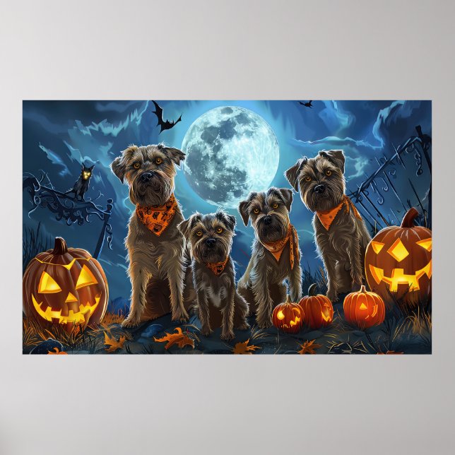 Poster Cachorro de Caça da Baía de Chesapeake Halloween A (Frente)