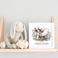 Cachorro de cervo Rapariga Menina Tema de inverno 