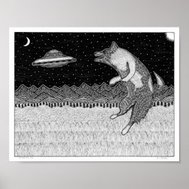 Pôster Cachorro de Disco Voador