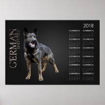 Cachorro de German shepherd de Trabalho - Calendár